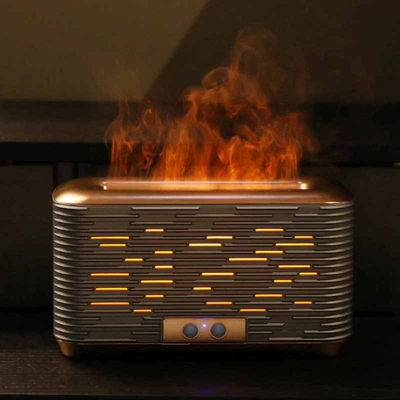 

Humidifier 350Ml Ultrasonic USB Essential Oil 3D Lamp Mist Fire Flame Humidifier Diffuser