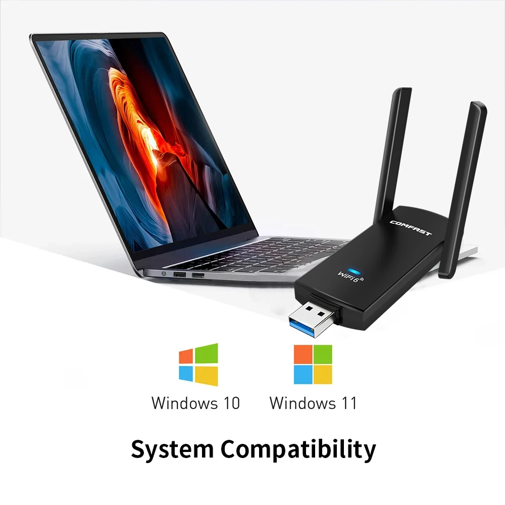 alta velocidade, Dongle Win10, 11 Receptor PC,