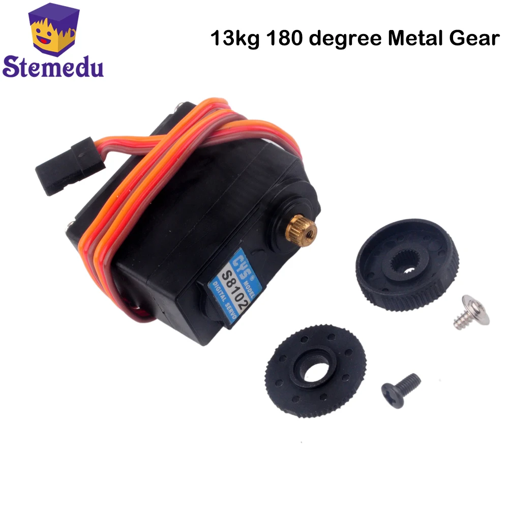 Servomotore Con Ingranaggi In Metallo Servo 13Kg S8102 Per Robotica Metal Gear Servo Rc Da 180 Gradi Servo Per Elicottero Aereo Robot