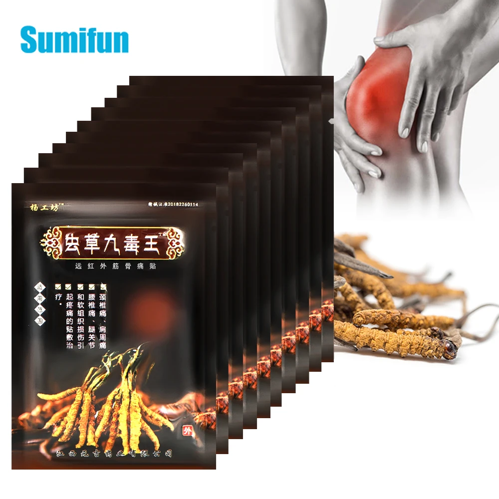 

40/80Pcs Chinese Cordyceps Pain Relief Patch Muscle Joints Knee Analgesia Rheumatoid Arthritis Ache Medical Health Care Plaster