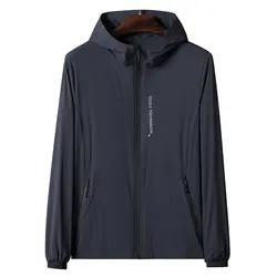 Men's Loose-fit Sun Protection Jacket Casual Trendy Skin Coat Thin Regular Length Other Material