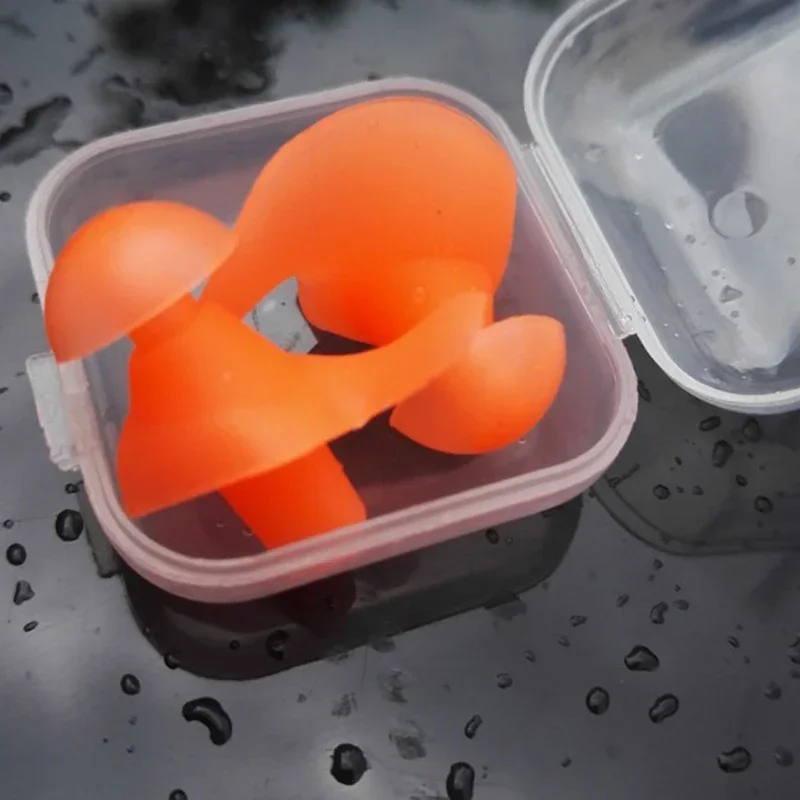 1 Pair Ear Plugs Water Sports Swimming Diving Adult Waterproof Ear Protector Earplugs Swimming Anti-Noise Accessories swimming earplugs