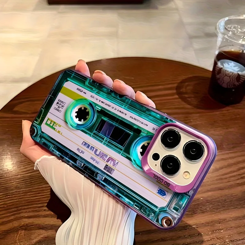 Vibrant Blue Green Cassette Tape Phone Case Cover