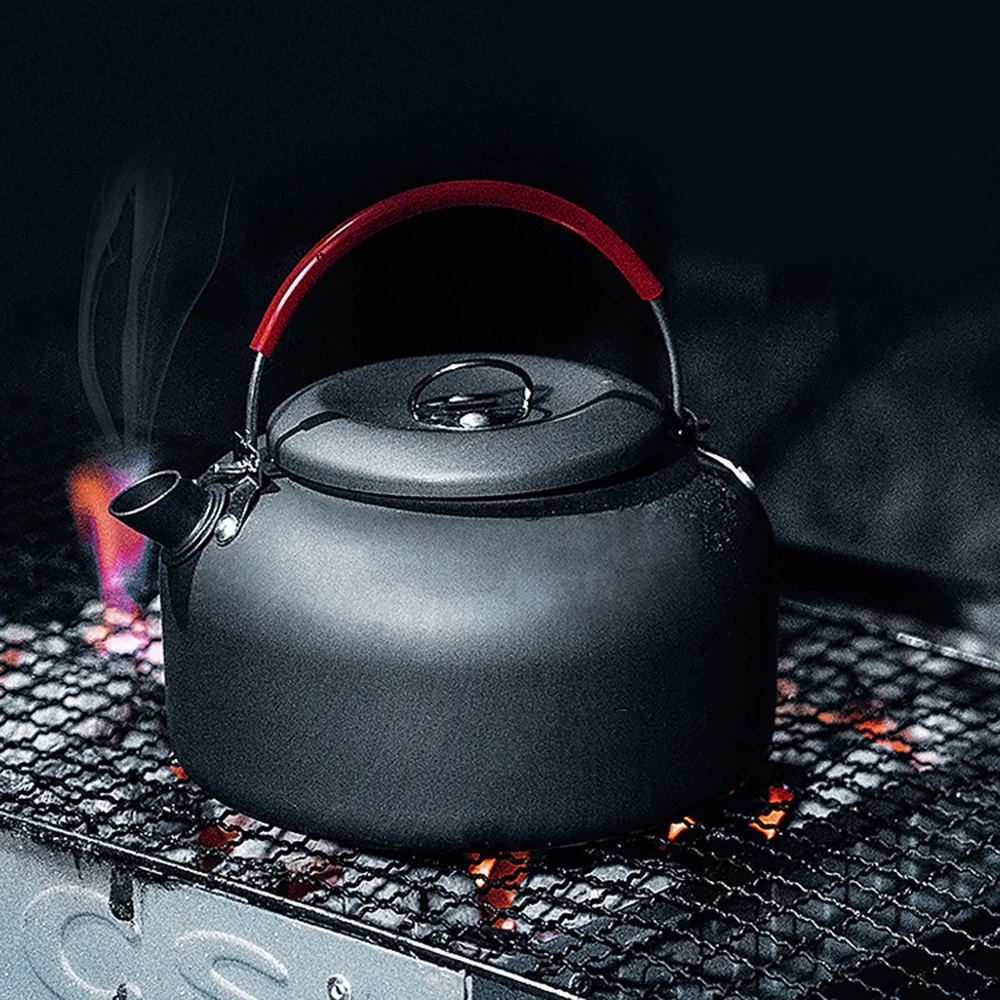 

0.8L / 1.4L Portable Camping Boil Water Kettle Aluminum Alloy Outdoor Teapot Water Kettle Pot Coffee Pot Picnic Tableware