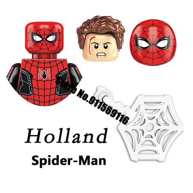 DISNEY Mysterio Doctor Octopus Spiderman Green Goblin Building Blocks Doctor Strange Sandman Lizard Action Figure Kid Toy Bricks M-KF1643