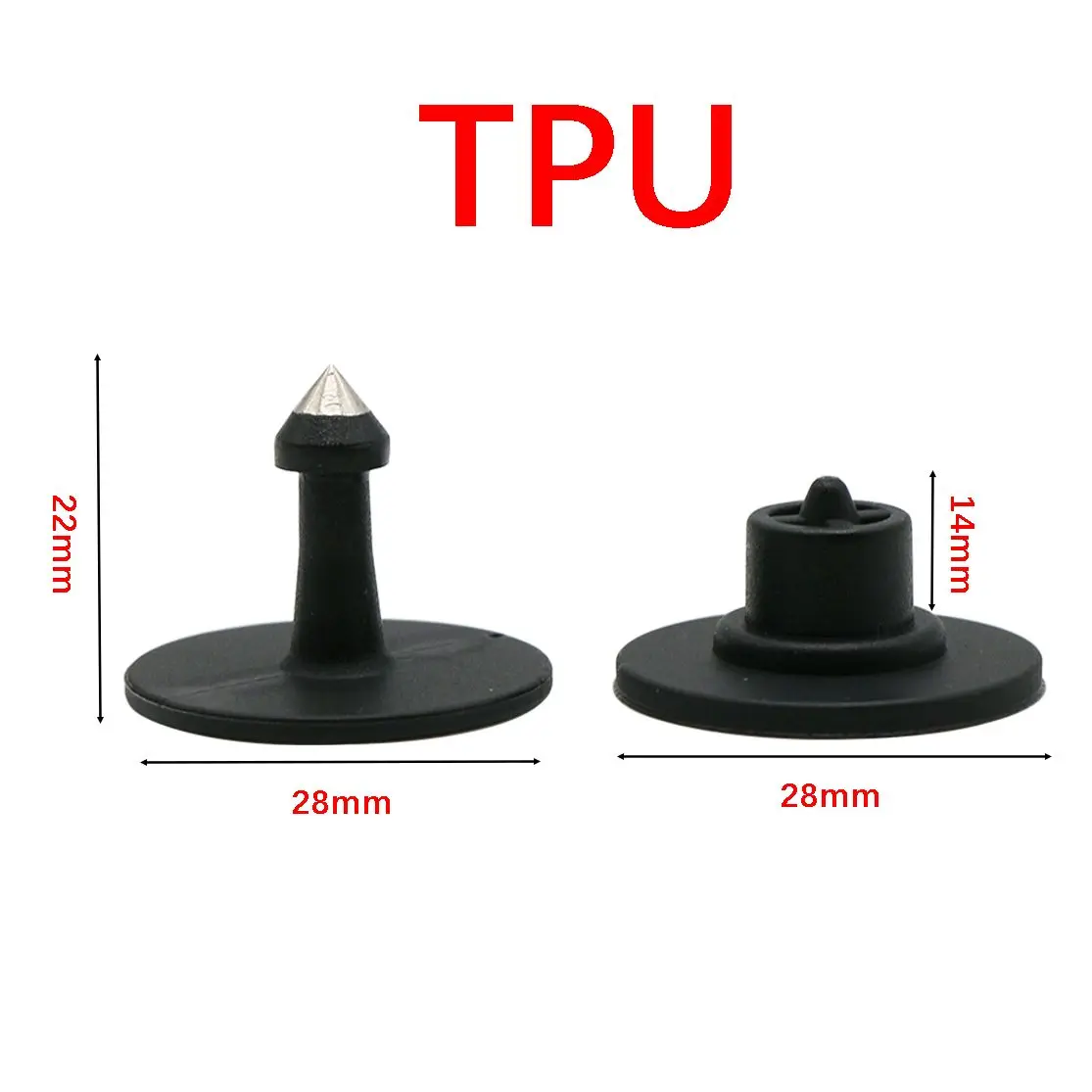 10Pcs 가축 TPU 귀 태그 돼지 양 농장 동물 봉인 된 라운드 빈 검은 귀 태그 징후 사용자 지정 번호 구리 머리 귀걸이
