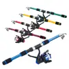 Portable 1.8m Telescopic Fishing Rod 5.5:1 Gear Ratio Spinning Fishing Reel Set With Fishing Line Fishing Gear Rod Combo 1