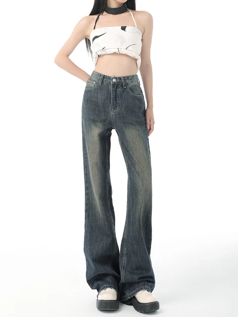 Flare Jeans Pants Women Vintage Denim Ladies Jeans – Bennys Beauty World