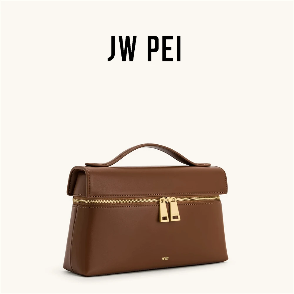 JW PEI جلد طبيعي المرأة Lunchbox Crossbody حقيبة ك...