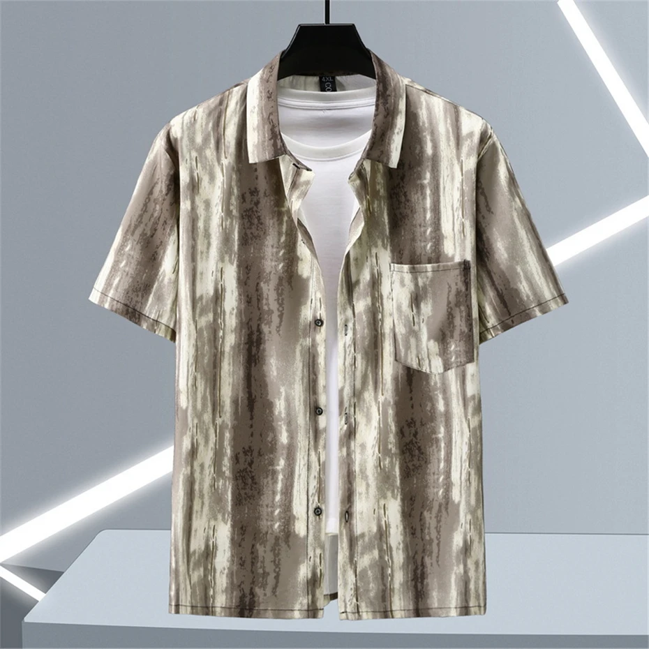 2024 Summer Hawaiian Shirt Men Plus Size 10XL 11XL Shirts Casual Fashion Print Short Sleeve Shirt Male Big Size 11XL 3