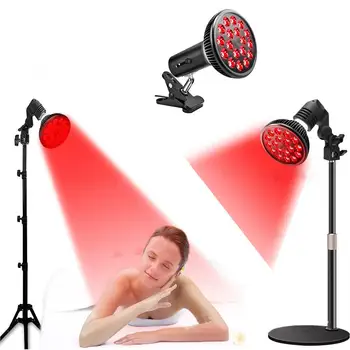Red Light Therapy Lamp for Face 660&850nm with stand Infrared Light Therapy Device for Muscle Joint Pain Relief Skin HealthTools