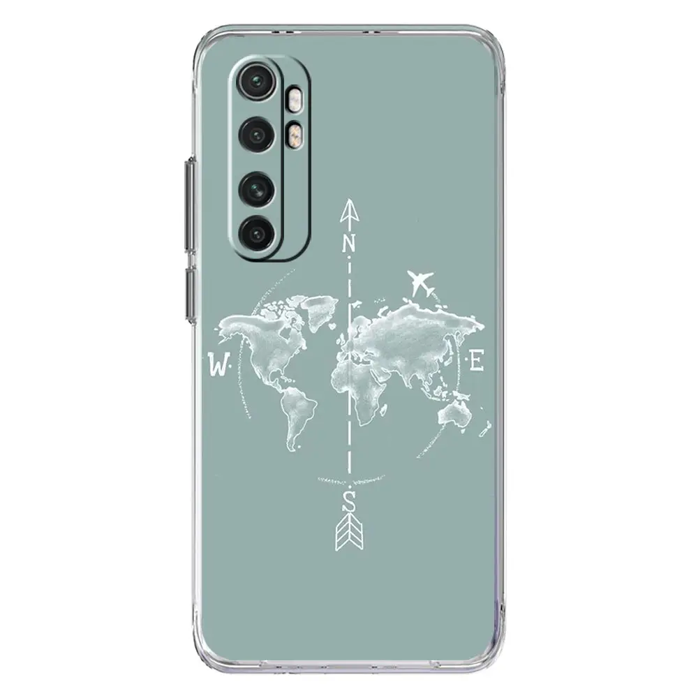 Cartoon World Map Scenery Direction Phone Case Cover