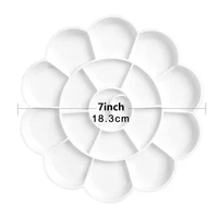 1/6pcs Painting Palette, 18 Wells Plastic Paint Tray Pallet Reusable Flower Paint Palette for Artists Acrylic Watercolor Oil 2