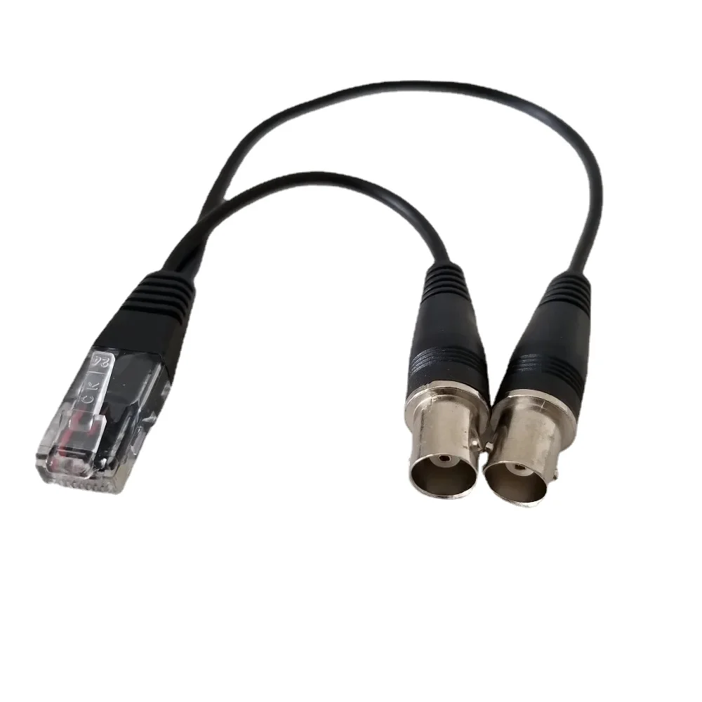 RJ48 RJ45 Stecker auf Dual Bnc-buchse Adapter E1 2M Daten Verlängerung Kabel für Relais Digital Voice Karte Schwarz 28cm