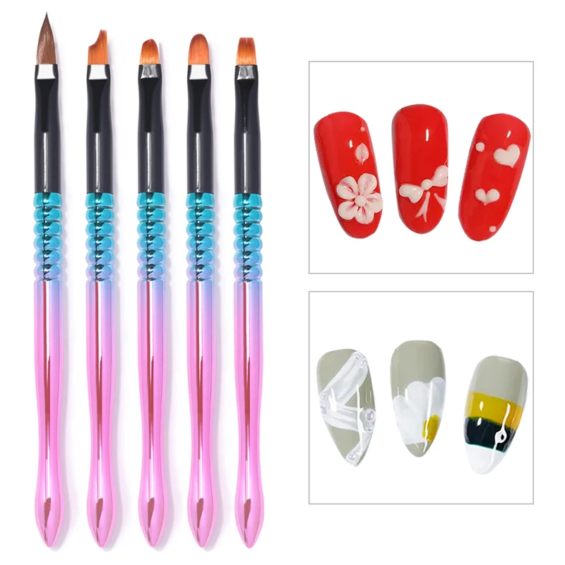 20Pcs/Set Nail Art Brush Ombre Brushes UV Gel Nail Polish Brush Painting Drawing Carving Pen Set For Manicure DIY Design Tools 3