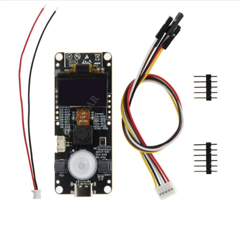 ESP32-S3    T-Camera-S3, 0.96 ġ OLED ÷, OV2640 ī޶ 