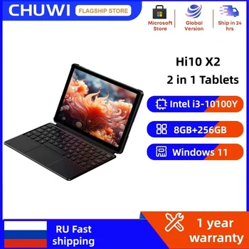 CHUWI Hi10 X2 Tavolette 2 IN 1 Dual-Core Intel 10th i3-10100Y 8GB RAM 256GB ROM Intel UHD Grafica 615 Tablet con schermo LCD da 10,1"