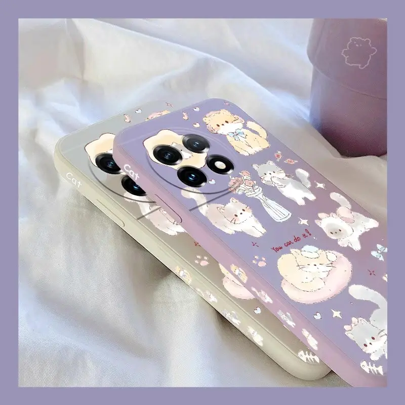 Adorable Cute Cat Silicone Phone Case Cover