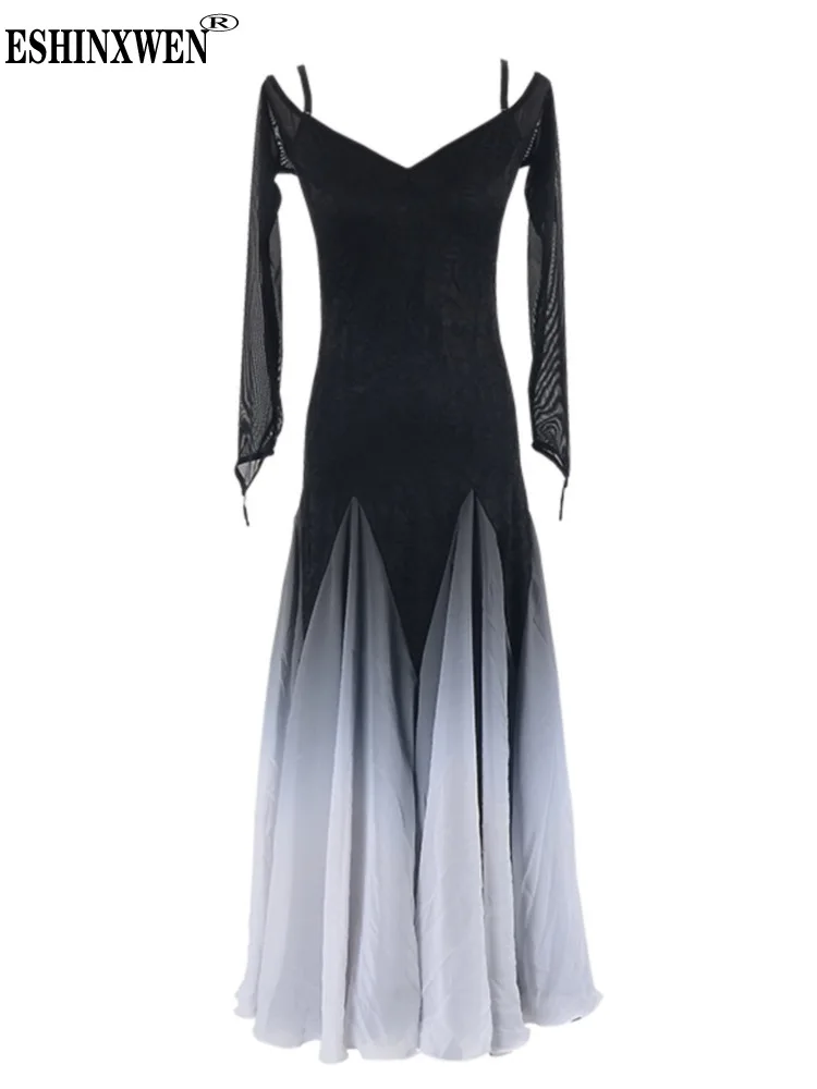 

Eshin Strap Long Sleeve Patchwork Contrast Color Dance Dress For Women 2024 Spring Fashion Female New Y2k Dresses TH6534