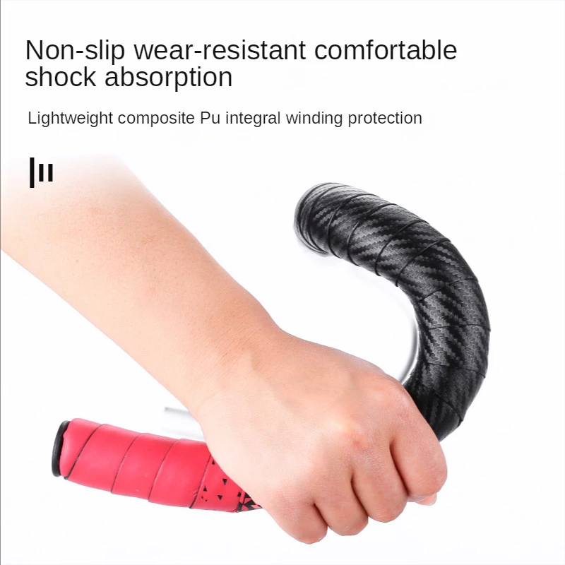 Soft Road Bike Bicycle Handlebar Cork EVA PU Bar Tape Professional Cycling Damping Anti-Vibration Wrap 2 Bar Plug