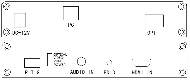 외부 오디오 확장기가 있는 1-8 채널 HDMI 광섬유