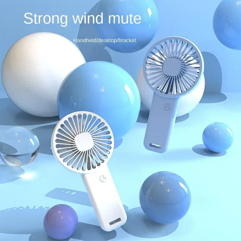 

2024 New Mini Handheld Fan Silent Long-lasting Battery Life Can Be Used As Phone Stand USB Rechargeable Portable Air Conditioner