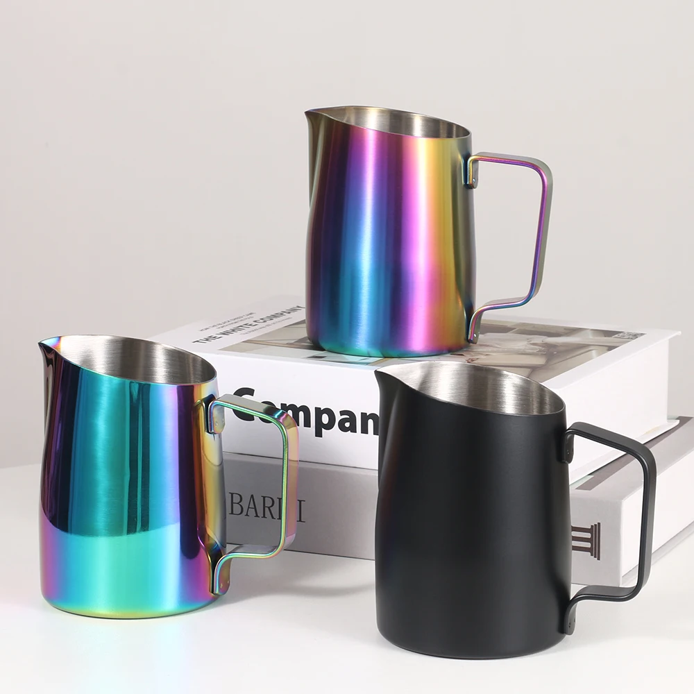 Jarra de café de 450 ml, jarra de acero inoxidable para espumar leche, jarra para café expreso, jarra para espuma artesanal Barista_voghion.com