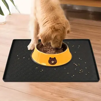Pet Placemat Nonspill Easy to Clean Foldable Cat and Dog Feeding Mat Silicone Non-slip Waterproof Pet Mat 3