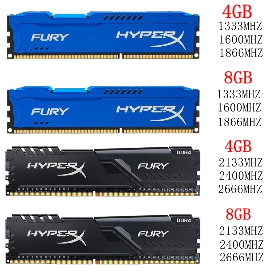 thumbnail image 1 of 8GB 4GB Memoria RAM DDR3 DDR4 2666 2400 2133MHz Desktop Memory 1.2V DIMM DDR3 1866 1600 1333MHz 1.5V 1.35V RAM DDR3 DDR4 Memory, 1 of 4