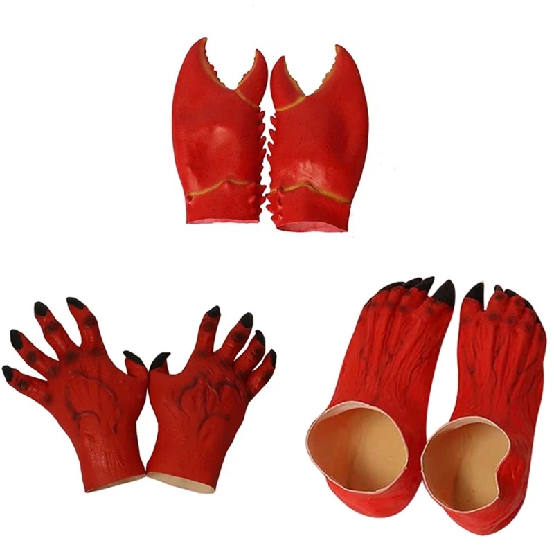 

Halloween Cosplays Game Dress up Prop Funny Lobster Claws Gloves Hand Weapons Prop Halloween Costume