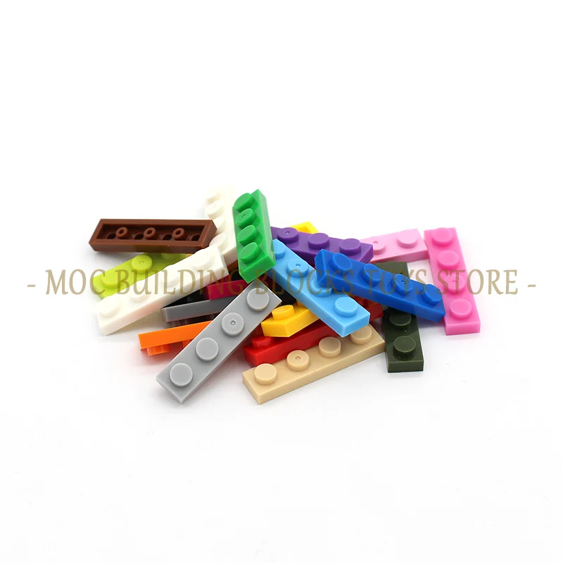 

100pcs/bag MOC 3710 Plate 1x4 Classics Building Block Bricks Architectural Enlighten Education Compatible with Accessories Toys