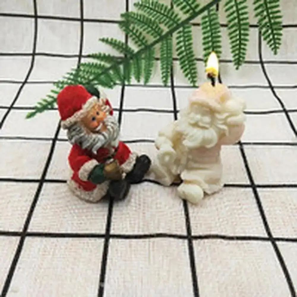 Christmas Shape Silicone Candle Mold Handmade DIY Crafts Aromatherapy Soap Mould Household Kitchen Baking Tools Cake Decoration