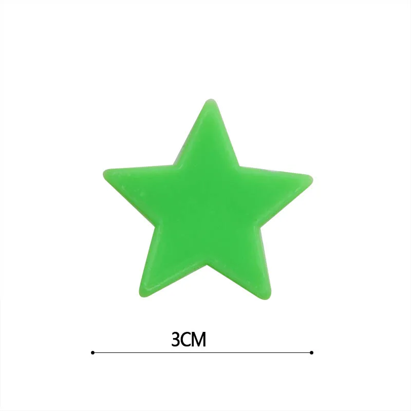 Luminous 3D Star Stickers for Kids Bedroom Fluorescent Colorful Star Wall Sticker Glowing in the Dark 3mm 100Pcs