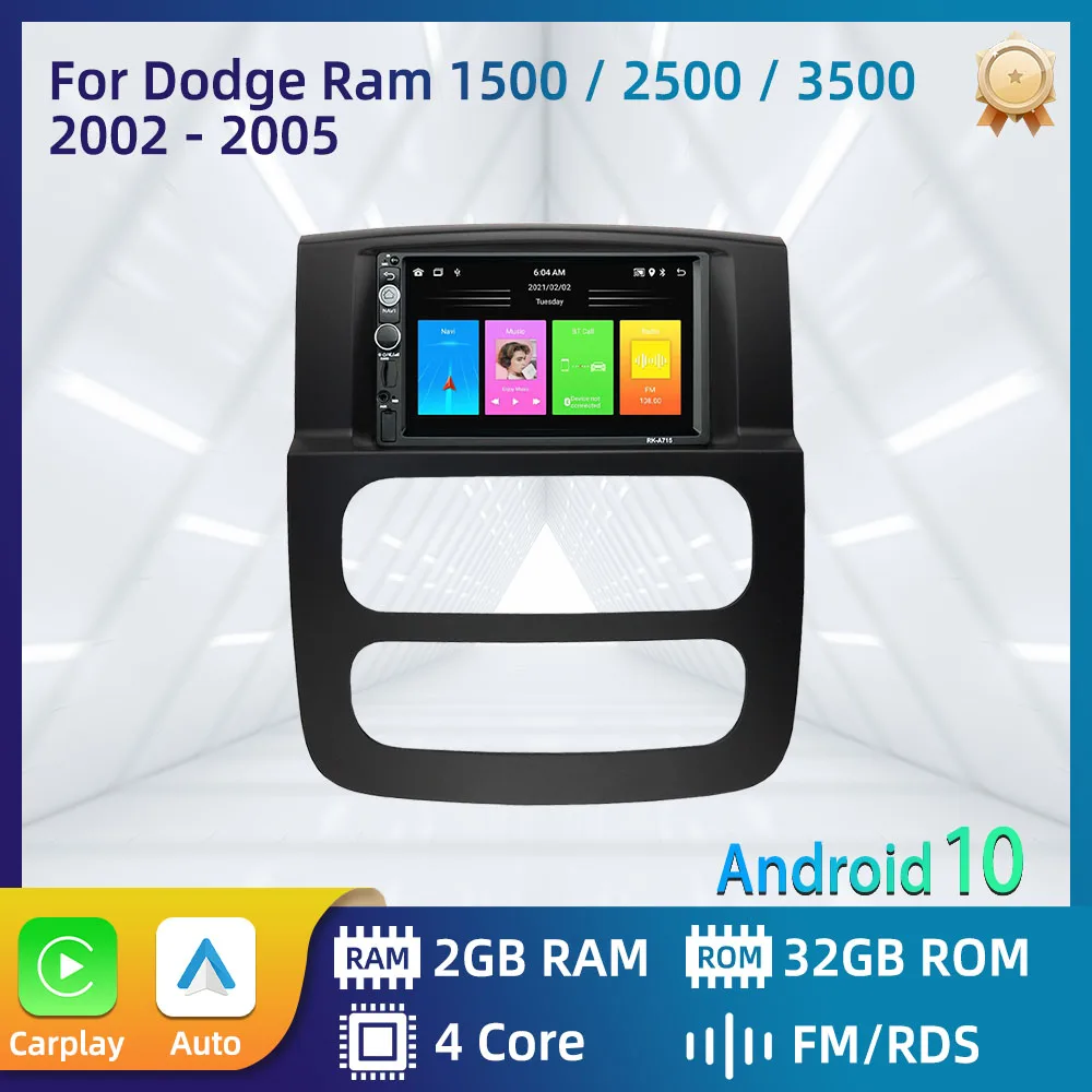 

2 Din Android Stereo for For Dodge Ram 1500 / 2500 / 3500 2002 - 2005 7Inch Car Radio Multimedia Player GPS BT WIFI FM Aotoradio