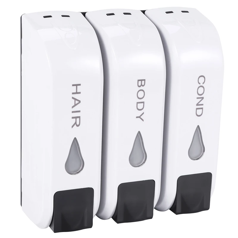 

HOT! Triple Shower Soap Dispenser Wall Mounted Liquid Soap Shampoo Dispenser Washing Lotion For Bathroom