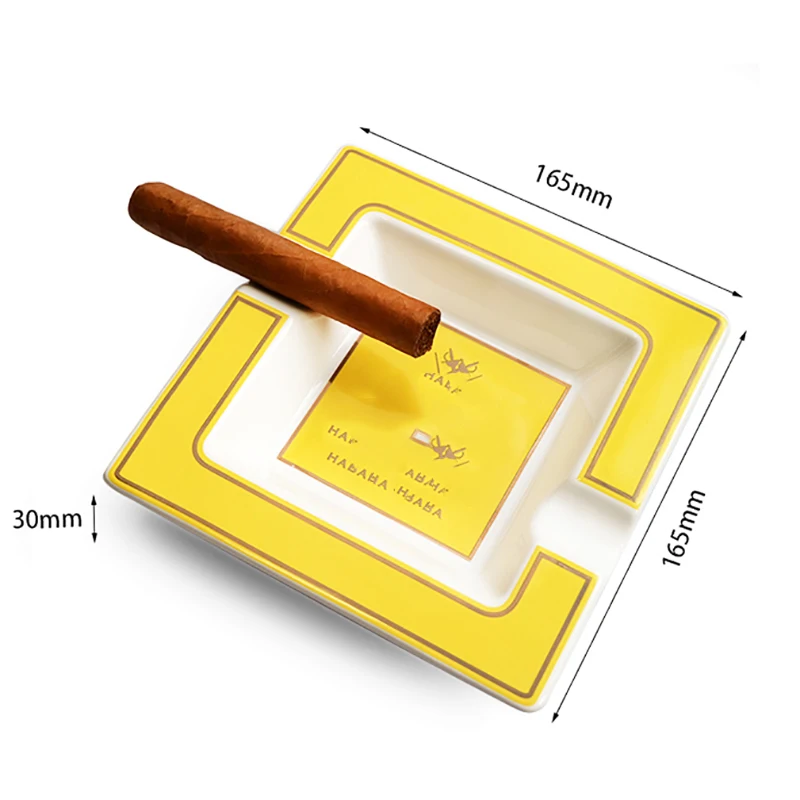Cigar Ashtray Classic Ceramic Home Cigar Holder Gadgets Portable Travel Ash Slot Tobacco Cigarette Ashtrays Tools portable ashtray,ceramic ashtray