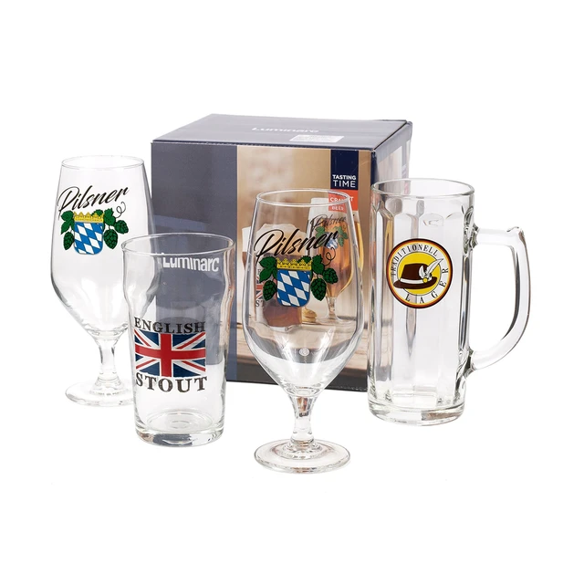 Free Shipping 4PCS Craft Beer Glasses (Set of 4), Clear - AliExpress