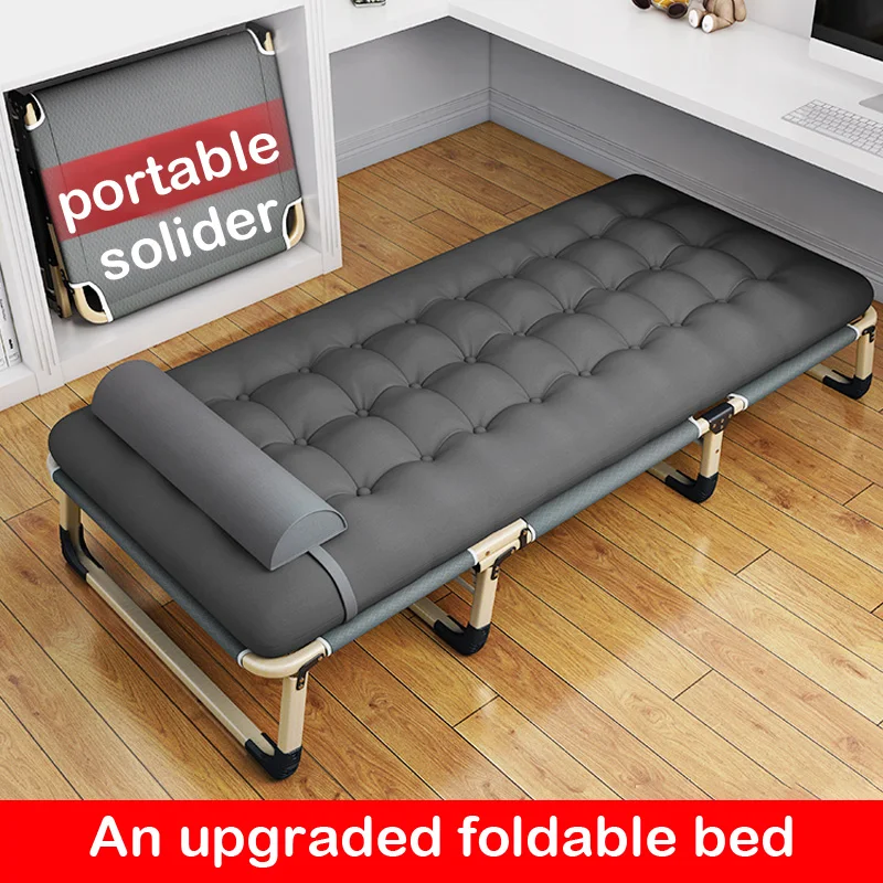 New Folding bed single adult office nap bed home simple nap escort marching portable multi-functional reclining chair
