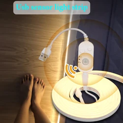 5V Flexible Motion Sensor LED Strip wireless Auto ON/OFFUSB led Light Ribbon Tape Kitchen Bedroom Stairs Under the Bed Backlight