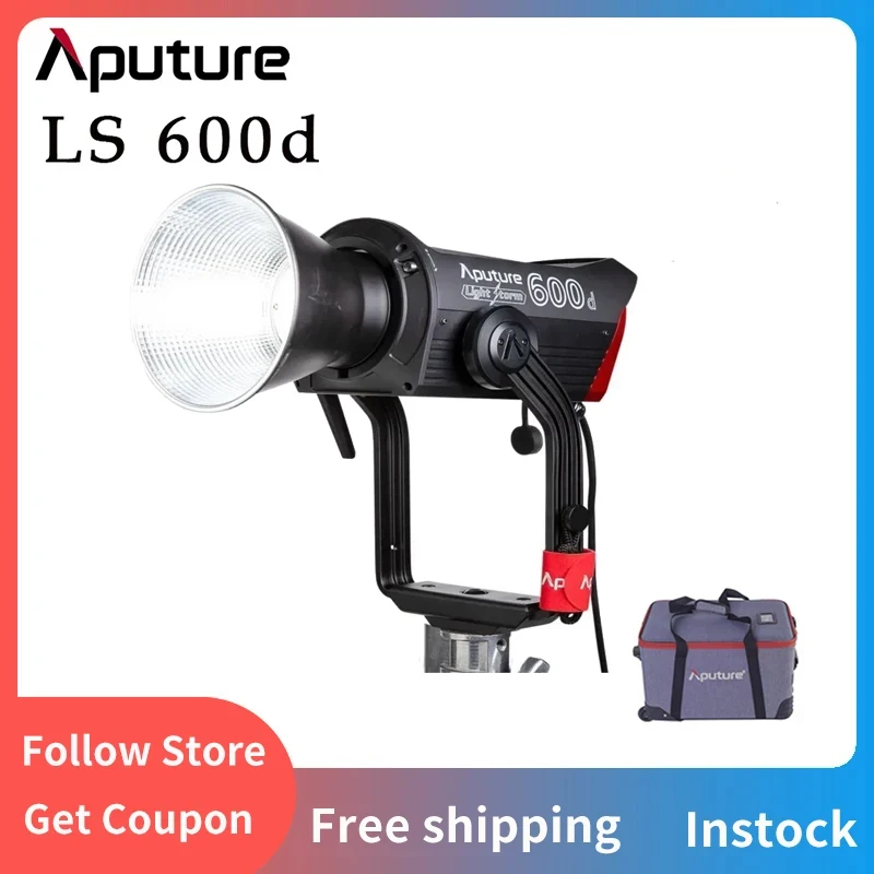 Aputure 적응형 밝기 COB LED 라이트 스톰 일광 LCD 전문 휴대용 비디오 사진 램프, V 마운트, LS600D, 600W