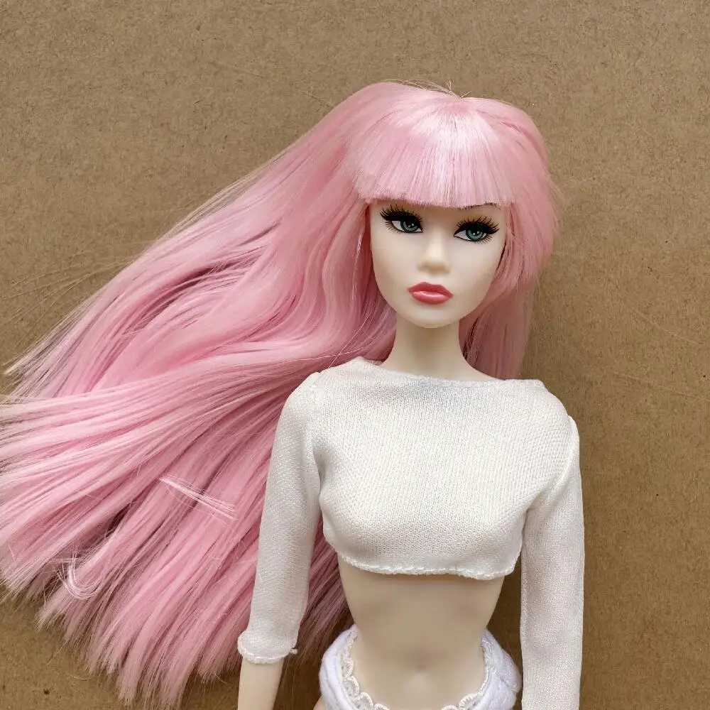 1/6 Scale Fashion PP Doll Figures With Bang Movable Joints Solid Collectible Doll For Kids And Collectors