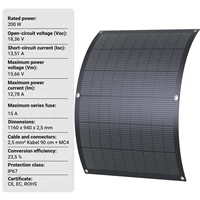 Système solaire de balcon Plug&Play 800W avec micro-onduleur et 4 panneaux solaires flexibles de 200W, installation facile, tout en un, livré en carton 3