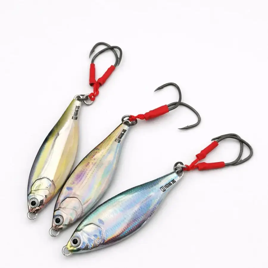 Metal Jig Bait Spinner Sinking 3D Eye Color Laser Spinning Gear Luring Cast Fishing Tackle Blade Hook Pesca VIB Lure 6