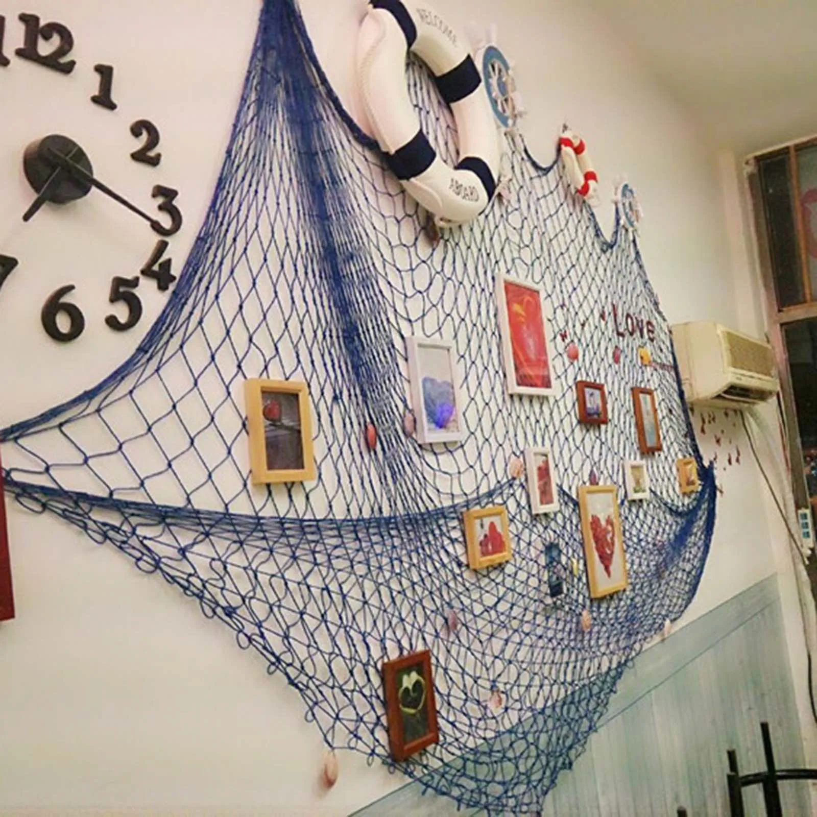 Photo about Decorations And Design - Fishing net decorating the