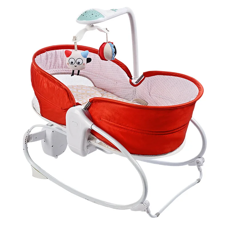 Newborn Automatic Rocking Chair Baby Rocking Bed Electric Sleeping Basket To Comfort Sleep Safe Dual-use Baby Coaxing Artifact