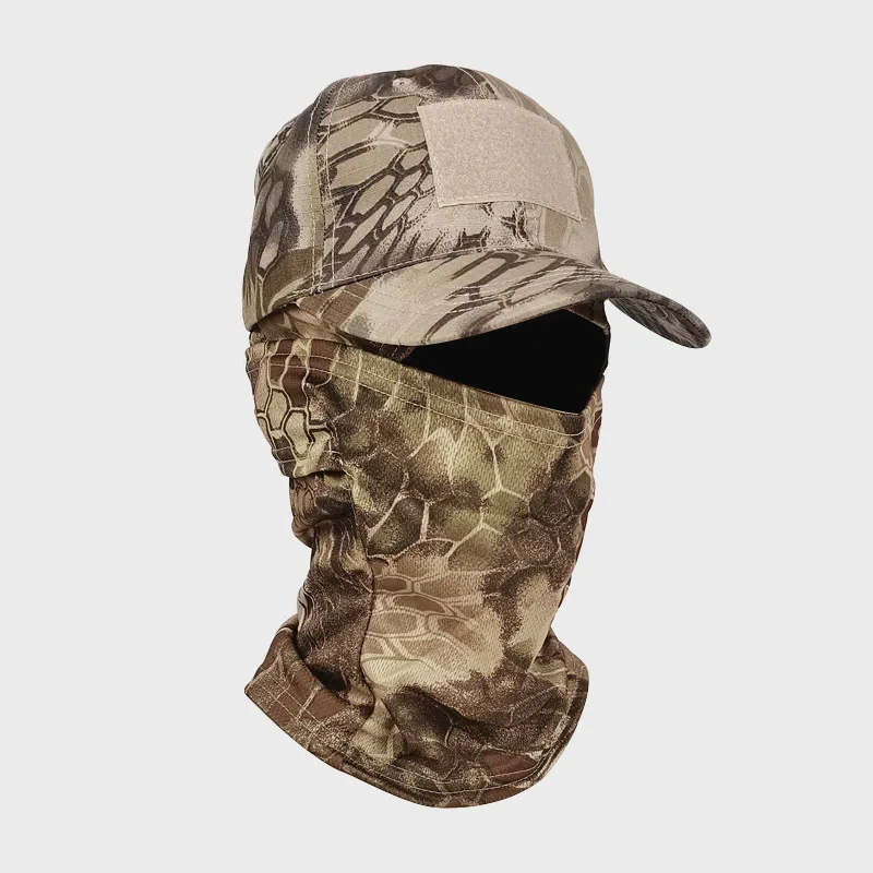 Unisex-Baseballmütze mit Tarnmuster und Gesichtsmaske, taktische Kappe, Kopfbedeckung, Sonnenschutz für Outdoor, Wandern, Angeln, Jagd, Camping – Detail 8