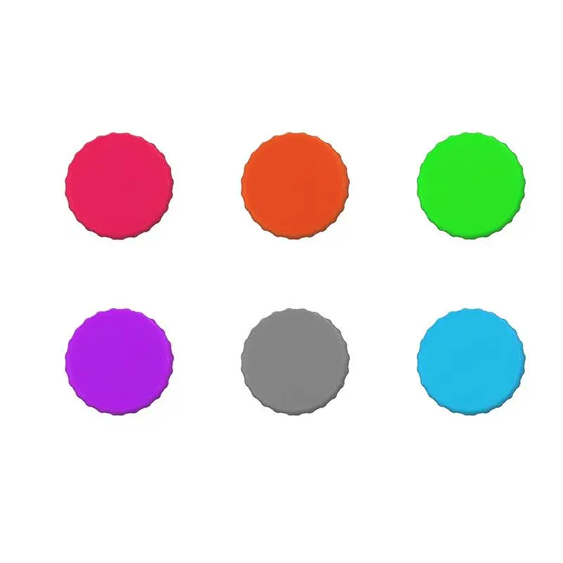 6pcs/set Silicone Soda Can Lid Reusable Can Stopper For Soda Beer Drinks Juice Standard Cans Protecto Coke Can