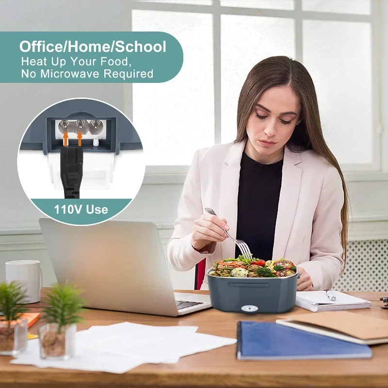 

Подогреваемый лайнер для еды домашний стальной подогреватель для автомобиля Электрический в 1 2 упаковочный контейнер для обеда из нержавеющей стали