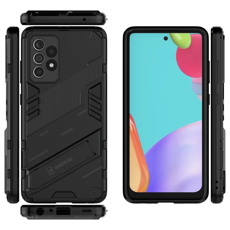 Armor Shockproof Phone Case with Magnetic Holder Stand and Back Cover