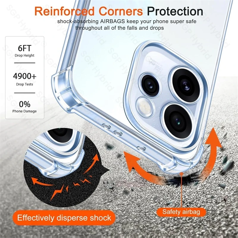 Clear Crystal Silicone Soft Case - Slim Transparent Shockproof Coque